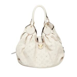 Louis Vuitton White Monogram Mahina Leather XL Bag